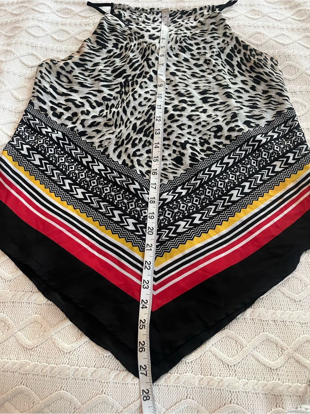 Iz Byer Black and White Leopard Print Sleeveless Top Flowy Size Large - Picture 14 of 14